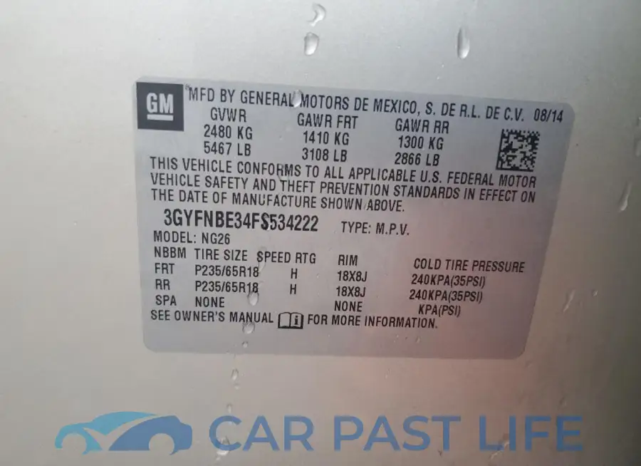 3GYFNBE34FS534222# 13