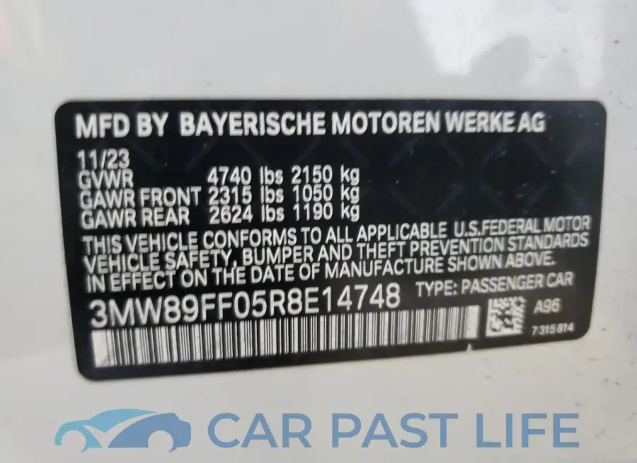 3MW89FF05R8E14748# 12