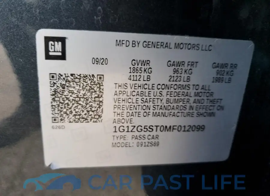1G1ZG5ST0MF012099# 13