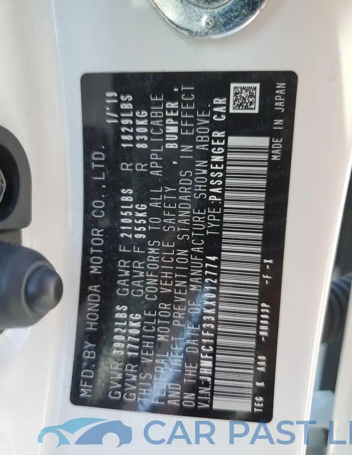 JHMFC1F33KX012774# 12