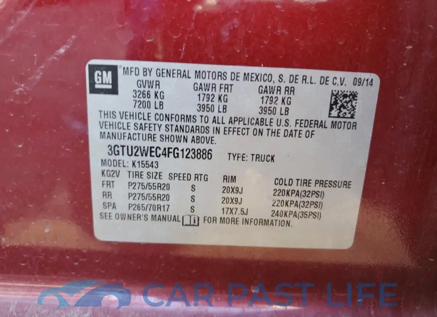 3GTU2WEC4FG123886# 12