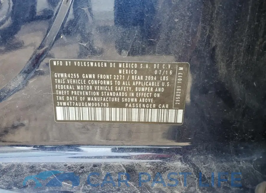 3VW4T7AUXGM005763# 13