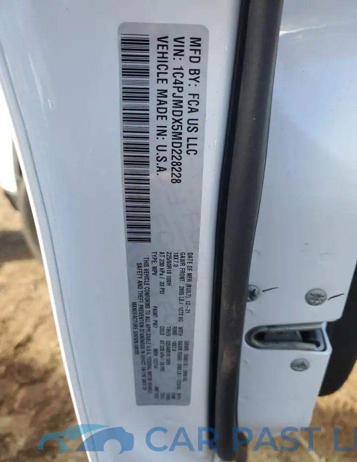 1C4PJMDX5MD228228# 12