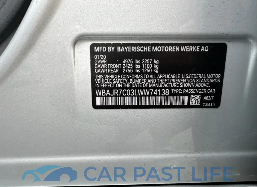 WBAJR7C03LWW74138# 10