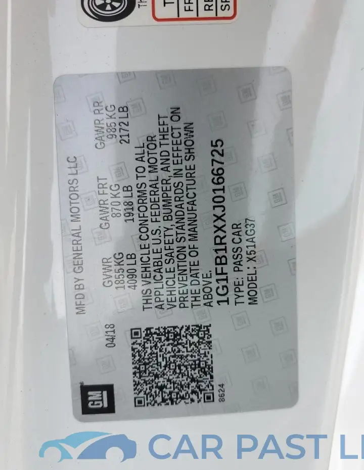 1G1FB1RXXJ0166725# 12