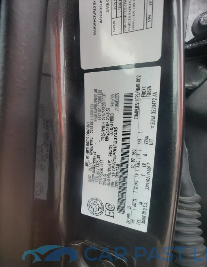 1FTEW1EP0HFB37495# 12