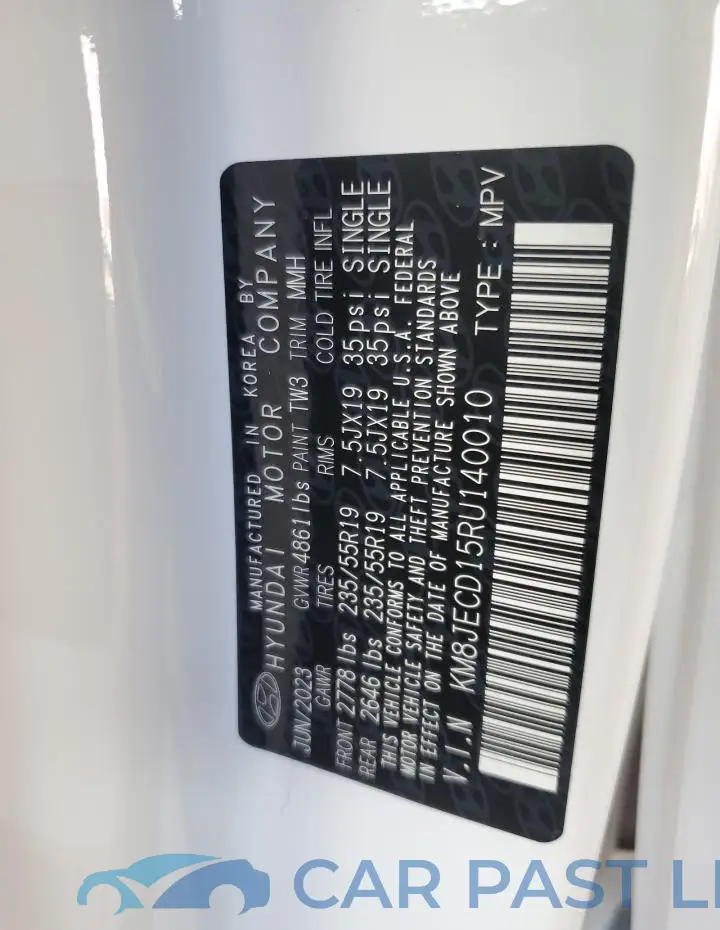 KM8JECD15RU140010# 13