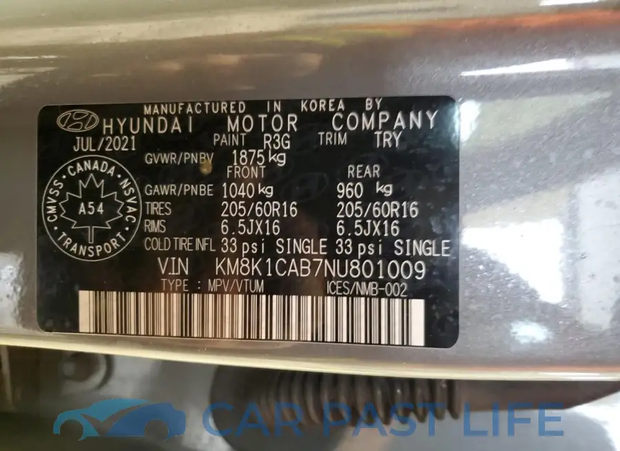 KM8K1CAB7NU801009# 14