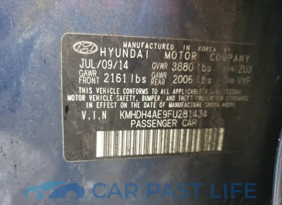 KMHDH4AE9FU281434# 12