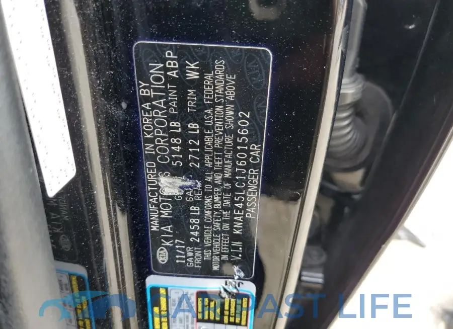 KNAE45LC1J6015602# 13
