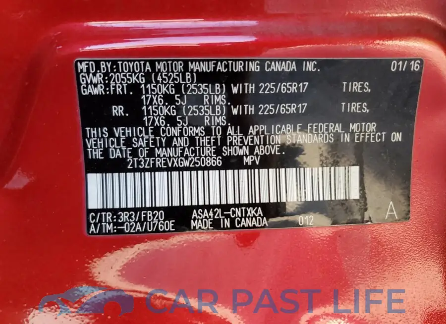 2T3ZFREVXGW250866# 13