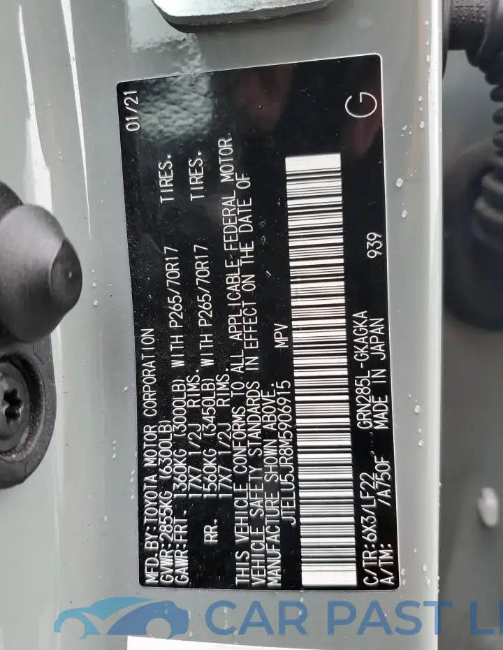 JTELU5JR8M5906915# 12
