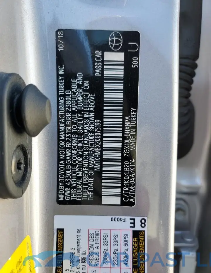 NMTKHMBX2KR075199# 12