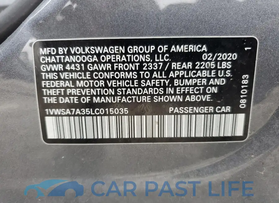 1VWSA7A35LC015035# 12