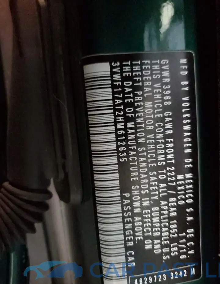 3VWF17AT2HM612635# 13