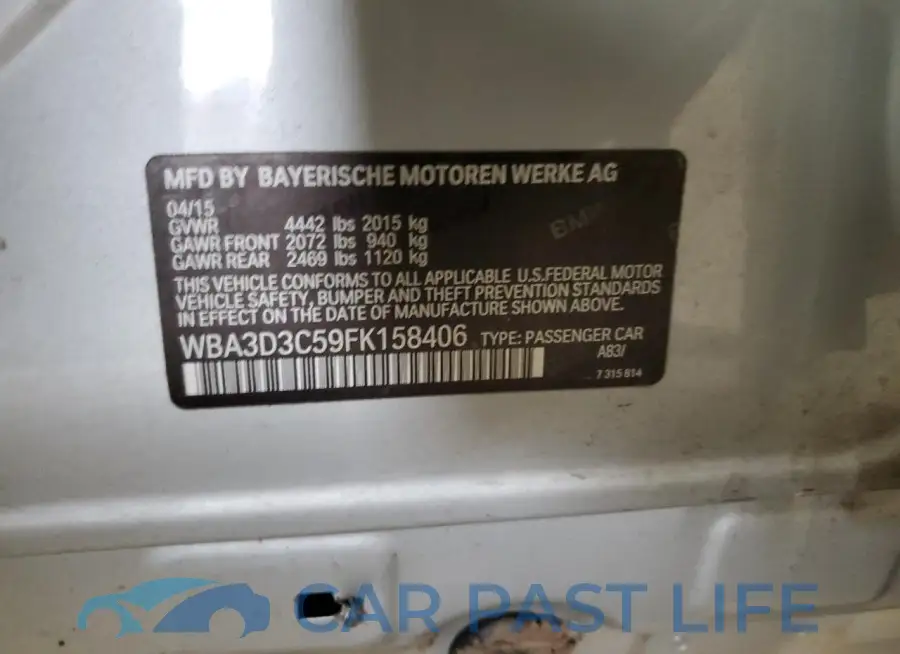 WBA3D3C59FK158406# 12