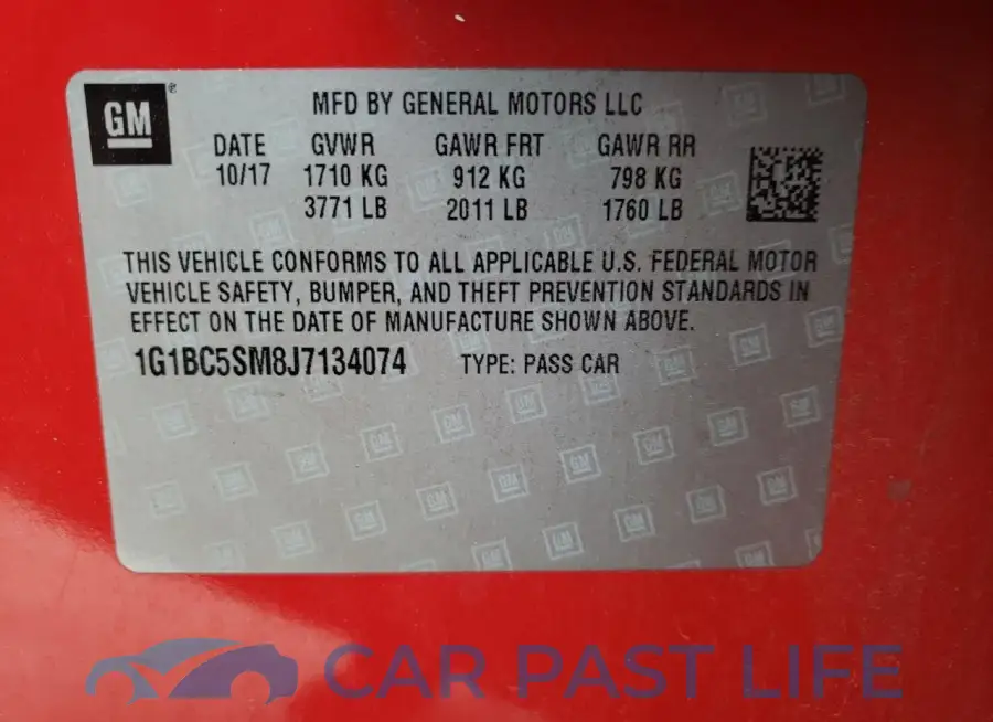 1G1BC5SM8J7134074# 12