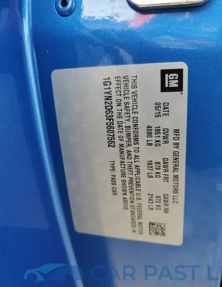 1G1YN2D63F5607562# 12