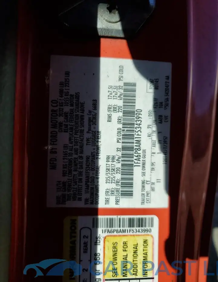 1FA6P8AM1F5343990# 12
