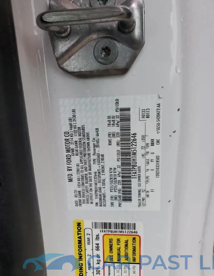 1FATP8UH1M5122646# 12