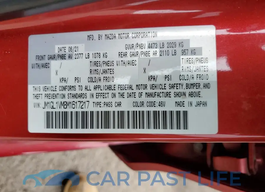 JM1GL1VM8M1617217# 12