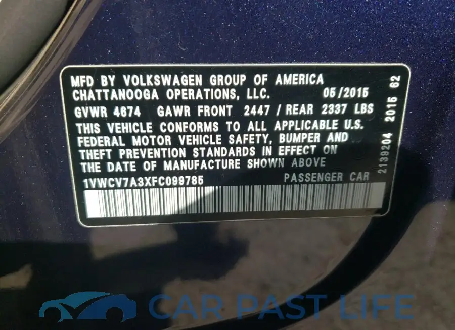1VWCV7A3XFC099785# 13