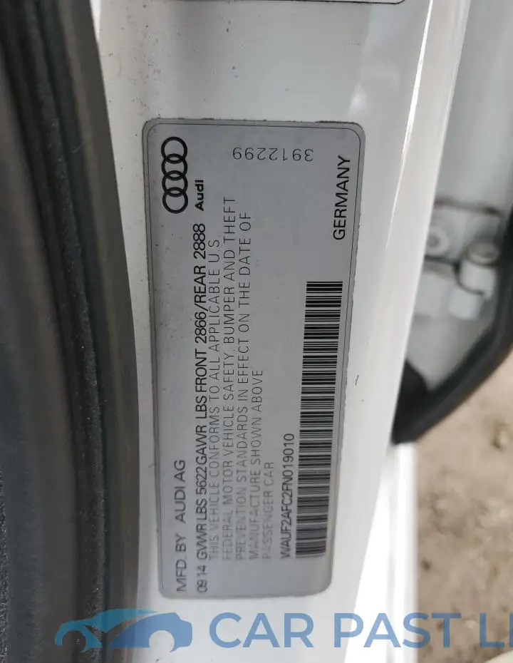 WAUF2AFC2FN019010# 12