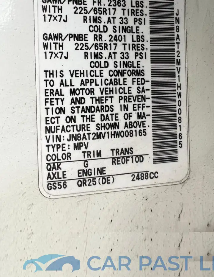 JN8AT2MV1HW008165# 10