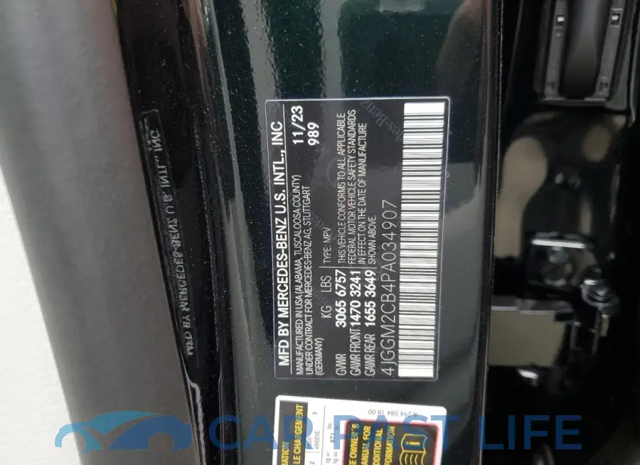 4JGGM2CB4PA034907# 13