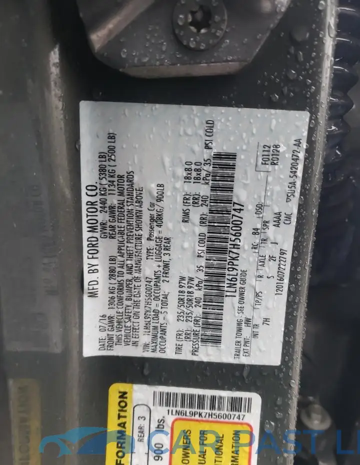 1LN6L9PK7H5600747# 12