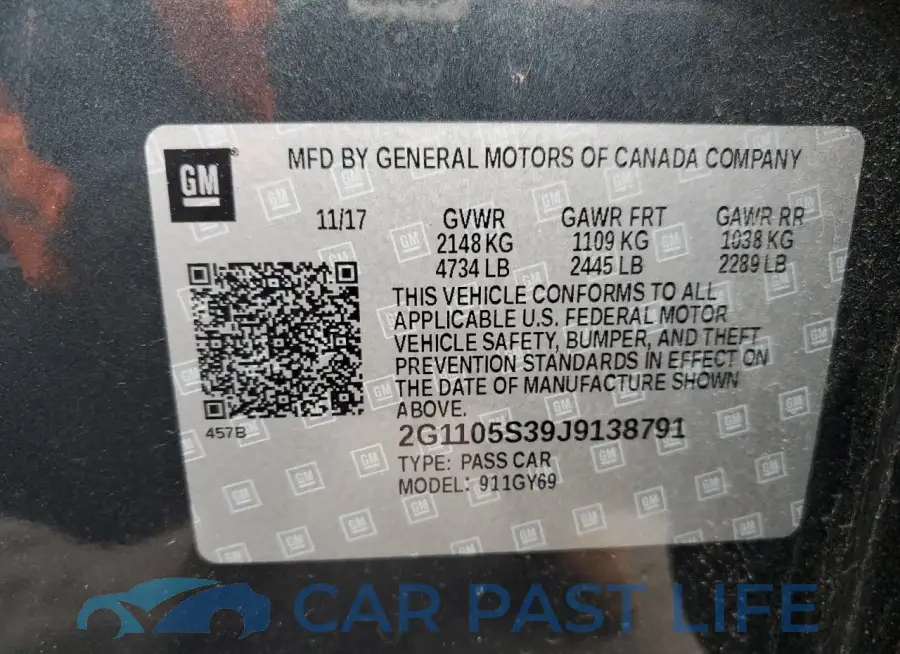 2G1105S39J9138791# 12