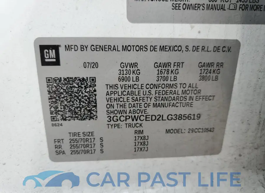 3GCPWCED2LG385619# 12