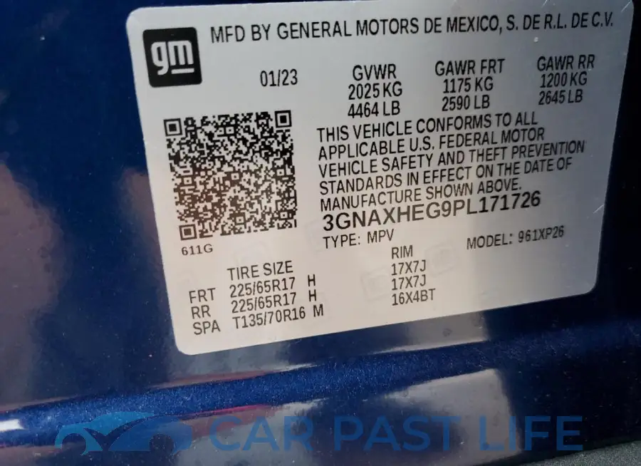 3GNAXHEG9PL171726# 14