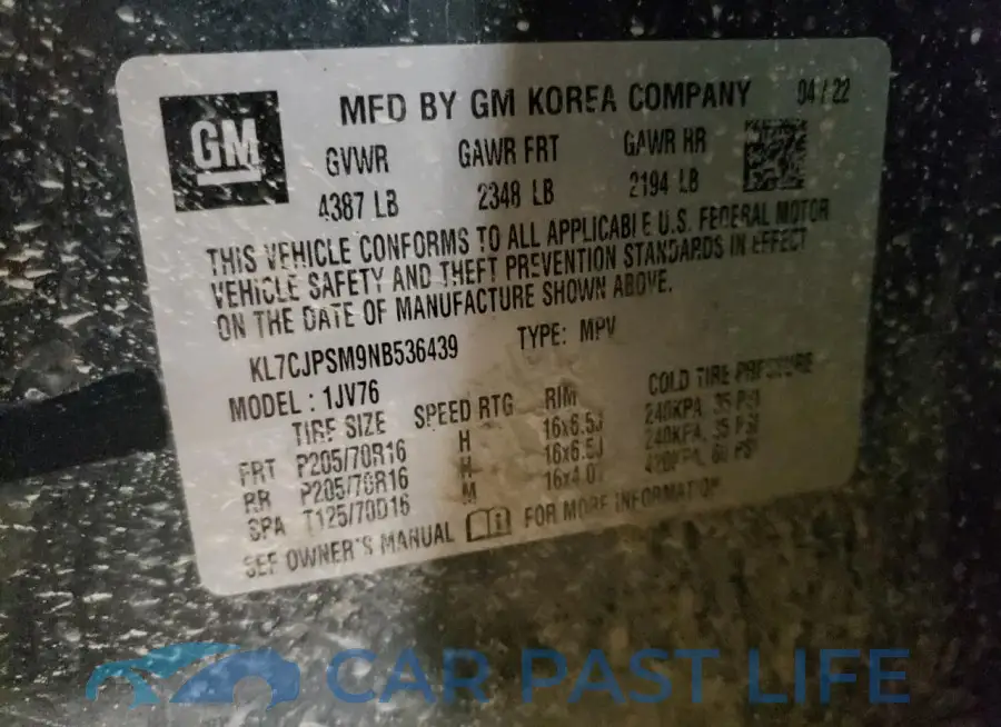 KL7CJPSM9NB536439# 14