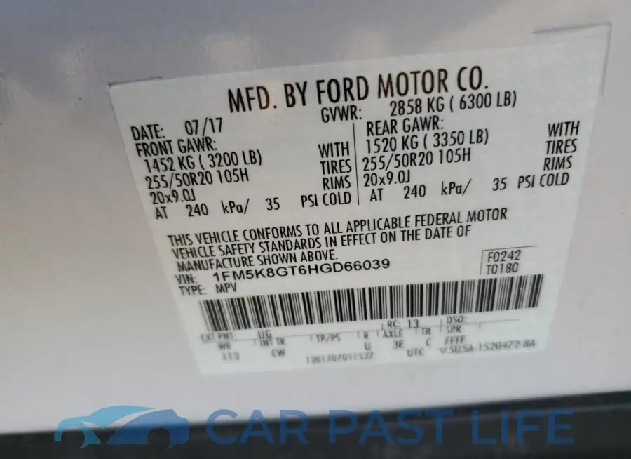 1FM5K8GT6HGD66039# 14