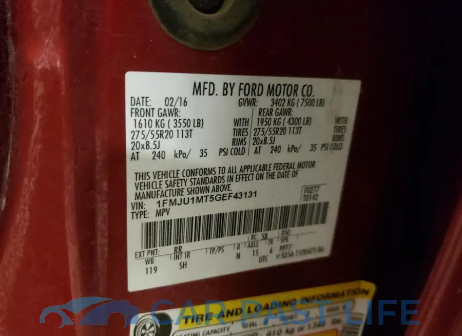 1FMJU1MT5GEF43131# 13