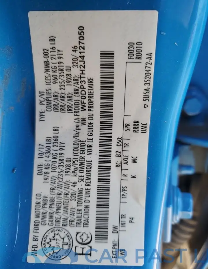 WF0DP3TH2J4127050# 13