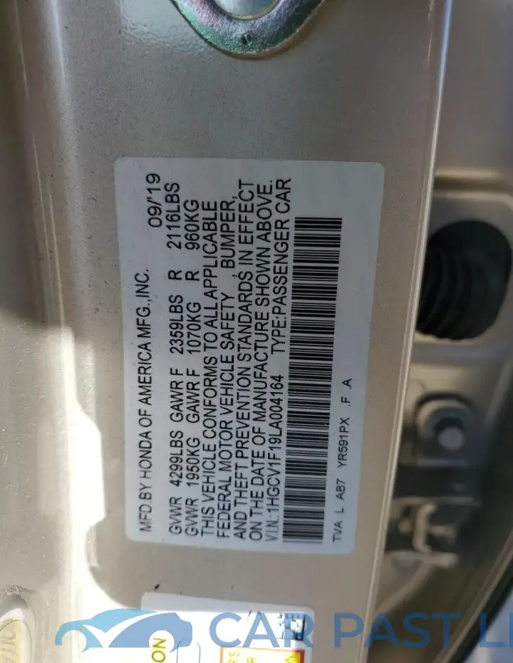 1HGCV1F19LA004164# 13