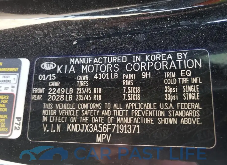 KNDJX3A56F7191371# 10