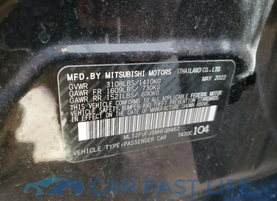 ML32FUFJ5NHF08462# 12
