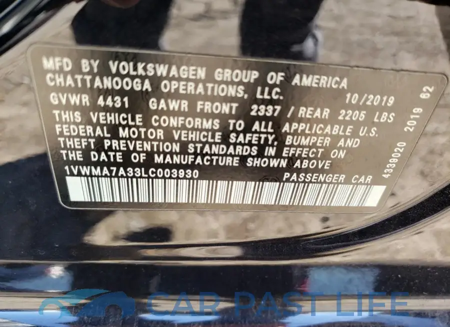 1VWMA7A33LC003930# 12