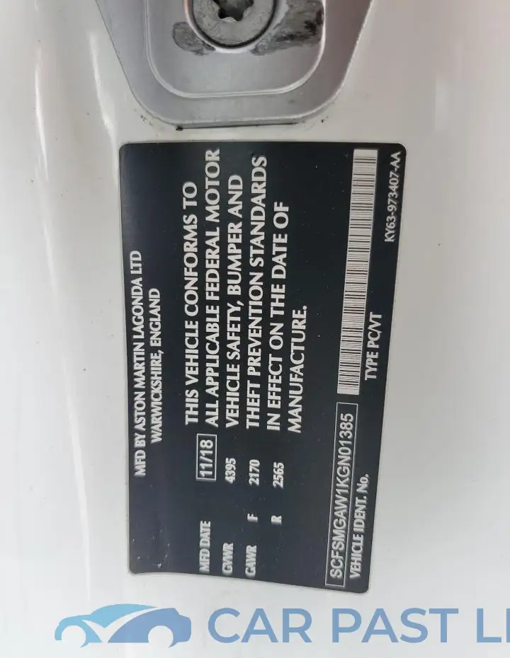 SCFSMGAW1KGN01385# 12