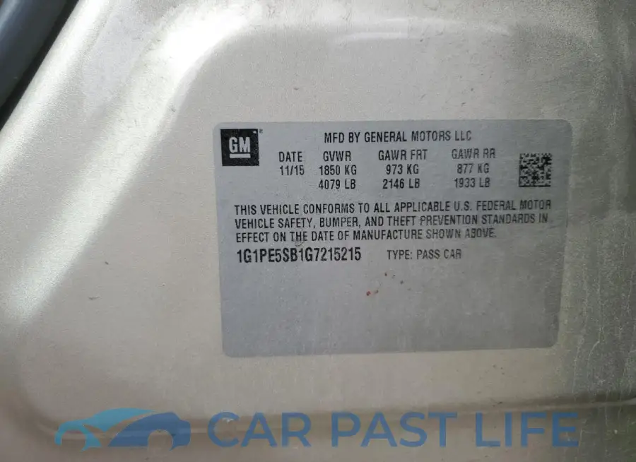 1G1PE5SB1G7215215# 12