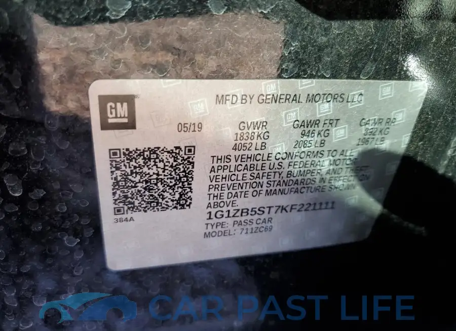 1G1ZB5ST7KF221111# 12