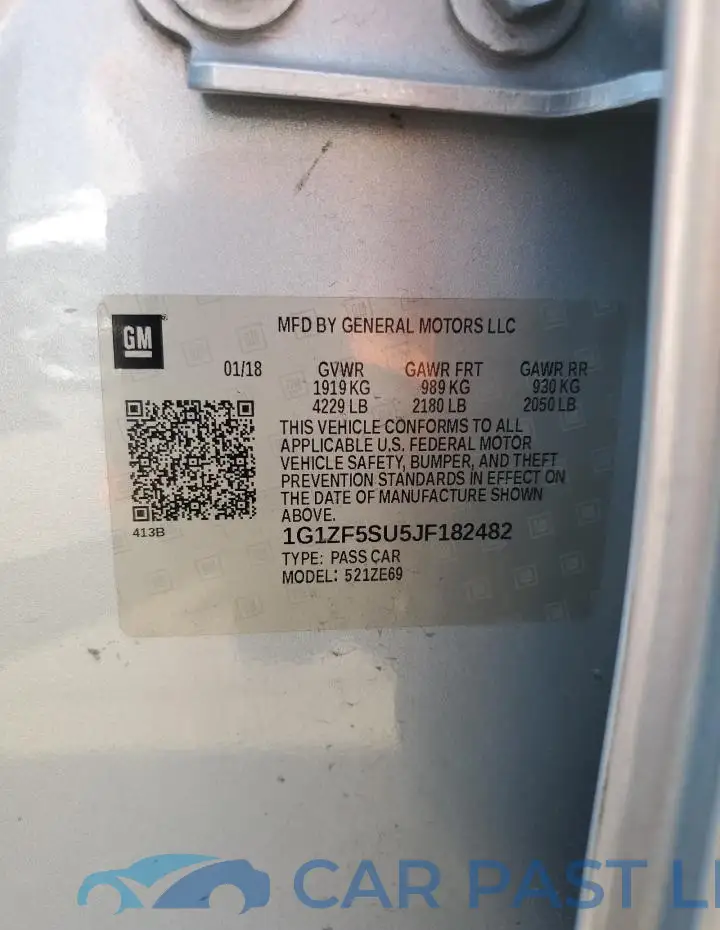 1G1ZF5SU5JF182482# 12