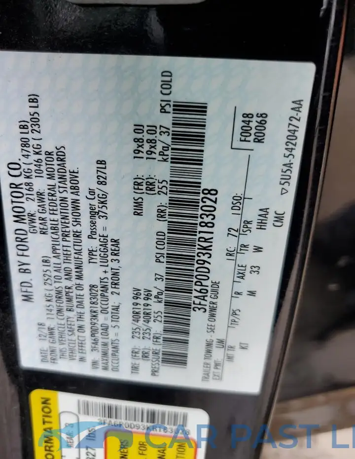 3FA6P0D93KR183028# 12