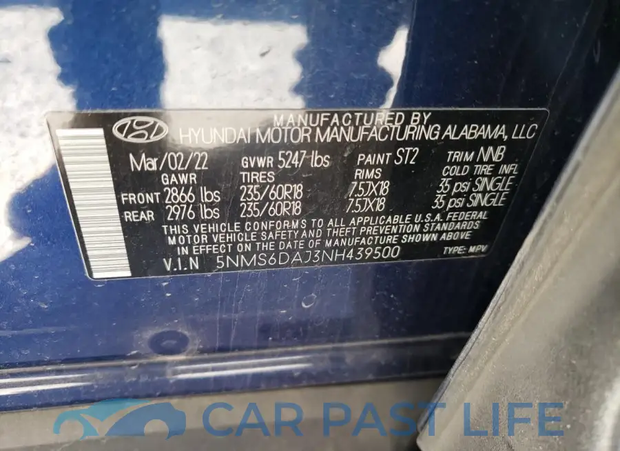 5NMS6DAJ3NH439500# 13
