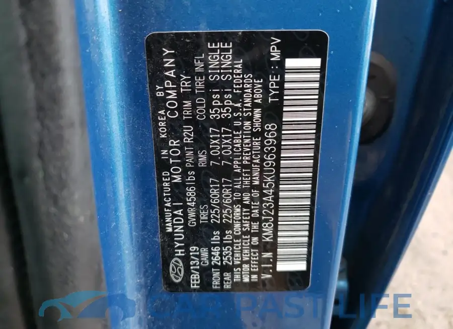 KM8J23A45KU963968# 13