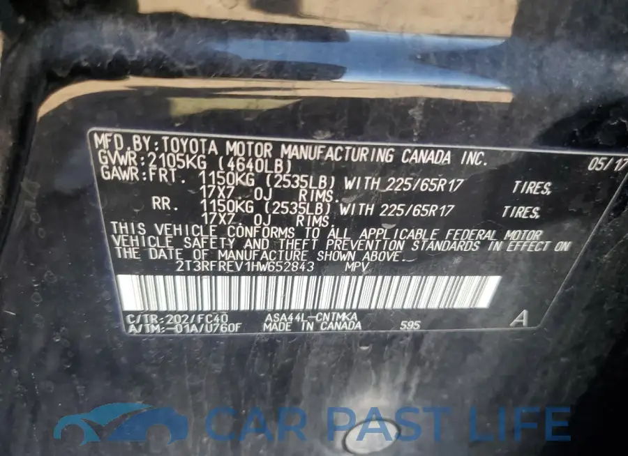 2T3RFREV1HW652843# 12
