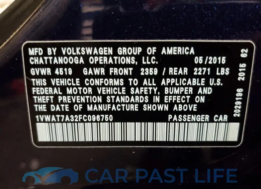 1VWAT7A32FC096750# 13